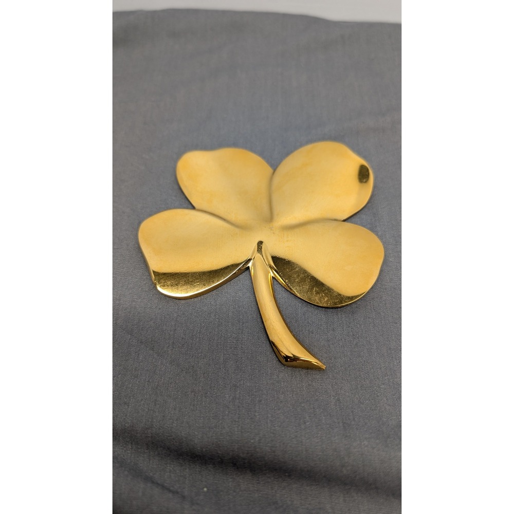 Gerity Products Four Leaf Clover G848 Gold 24K Electroplate Vintage Luck Decor